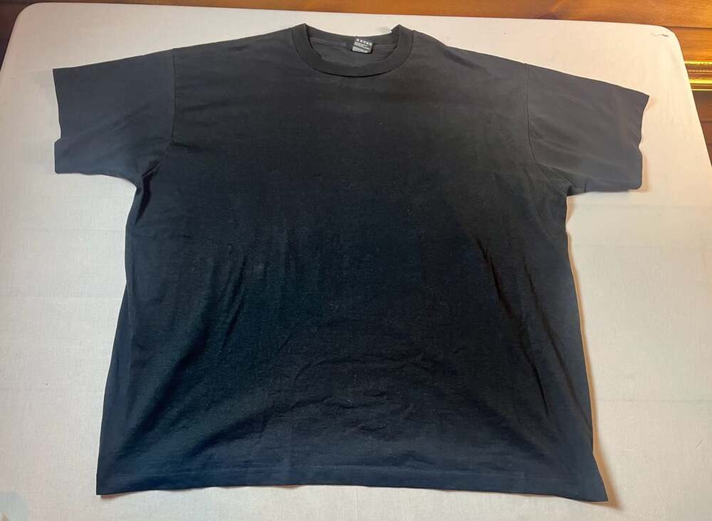 Vintage 90s Fruit of the Loom Best Black T-Shirt Single Stitch XXXL Made in USA